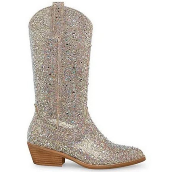 Madden Girl Women's Redford Rhinestone Western Boots ONE PAIR LEFT **LAST PAIR** - Picture 3 of 13